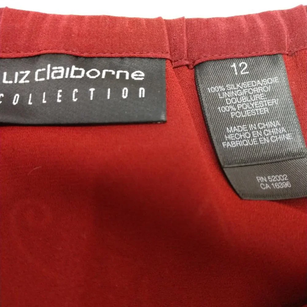 Liz Claiborne Floral Silk Skirt - Size 12